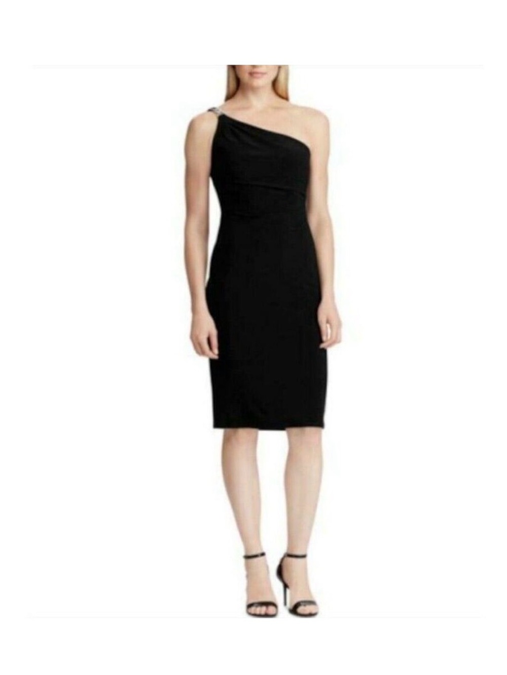 Ralph Lauren One-Shoulder Black cocktail Dress